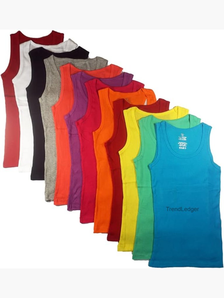 12 Pack Slim Fit Ribbed Cotton Tank Tops For Women S-Xl